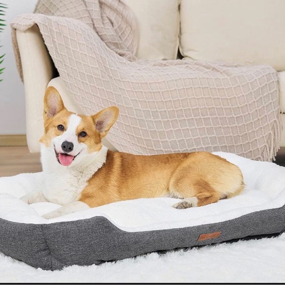 JOHNPEY Dog Beds for Large Dogs Up to 75 lbs, Comfortable and Fluffy - Picture 2 of 7